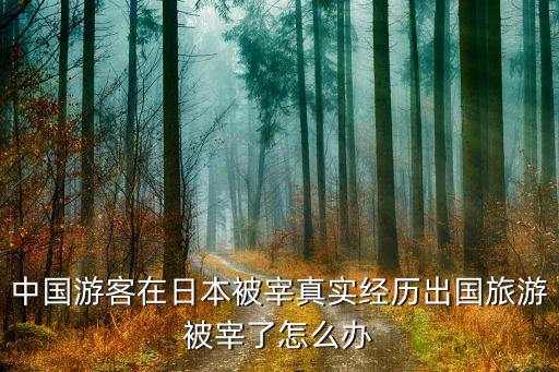 國(guó)外旅游被坑怎么辦，中國(guó)游客在日本被宰真實(shí)經(jīng)歷出國(guó)旅游被宰了怎么辦...